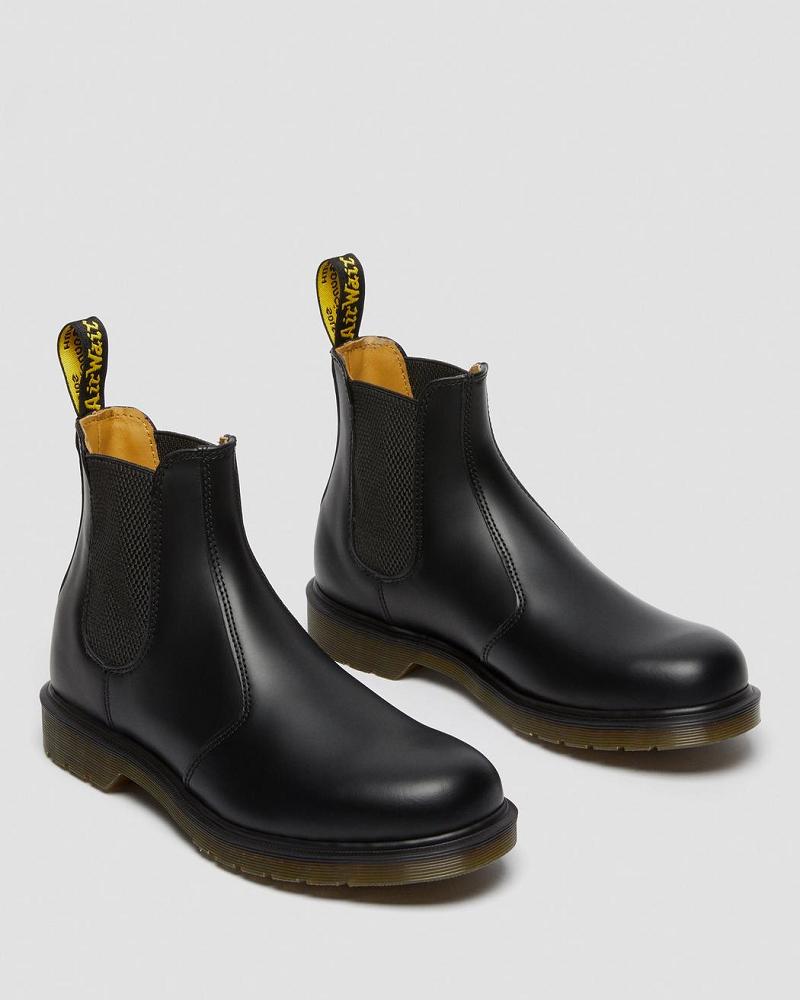 Men's Dr Martens 2976 Smooth Leather Ankle Boots Black | AU 426EBC